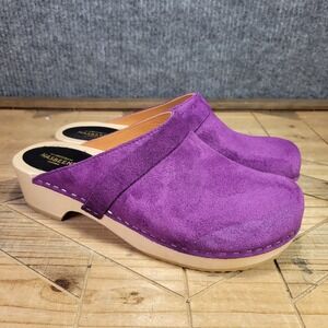 Swedish Hasbeens Women's Size 40 EUR / 9-9.5 US Viola Suede Leather Shoes Wood